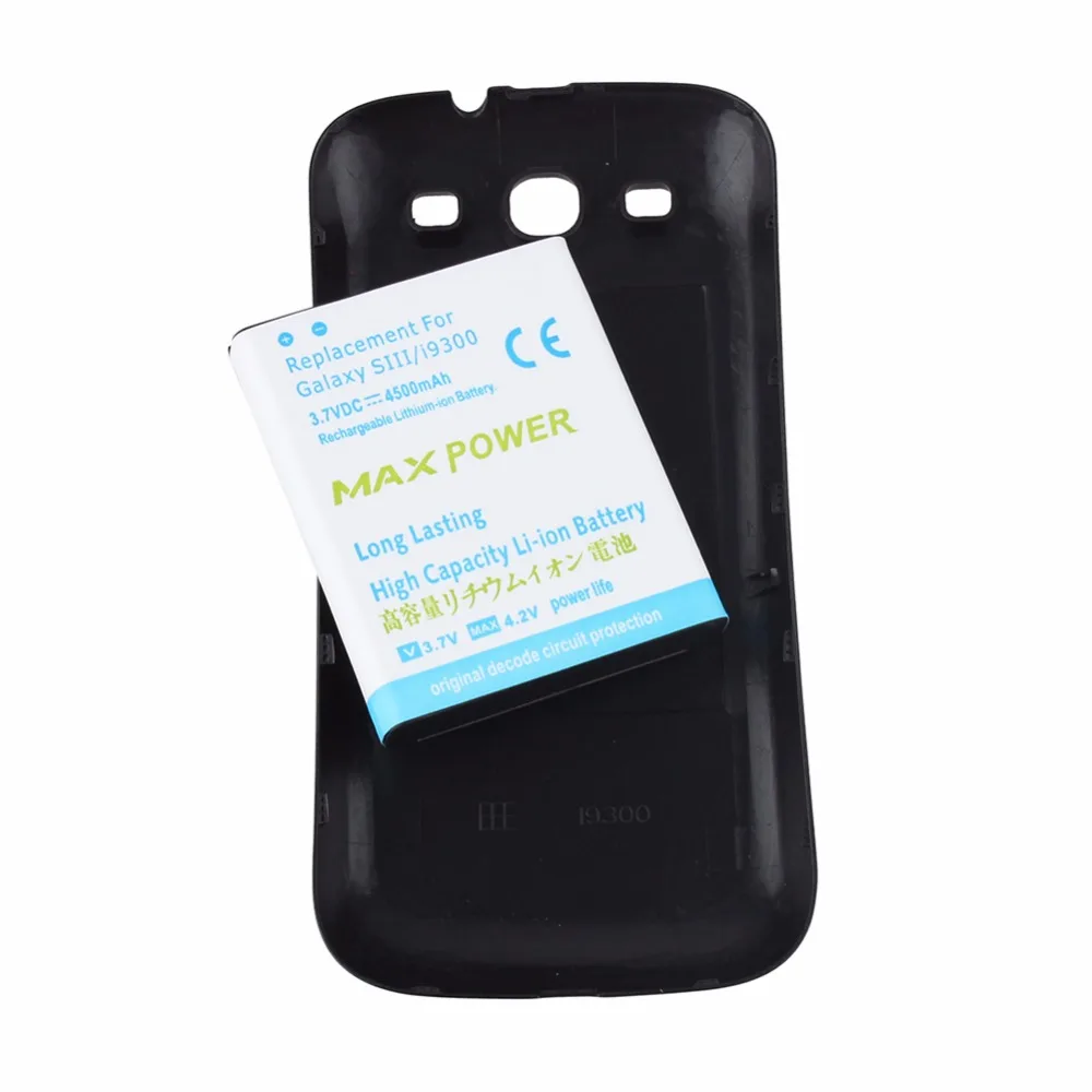 Для Samsung Galaxy S3 i9300 сменный Расширенный резервный более толстый аккумулятор 4500 мАч