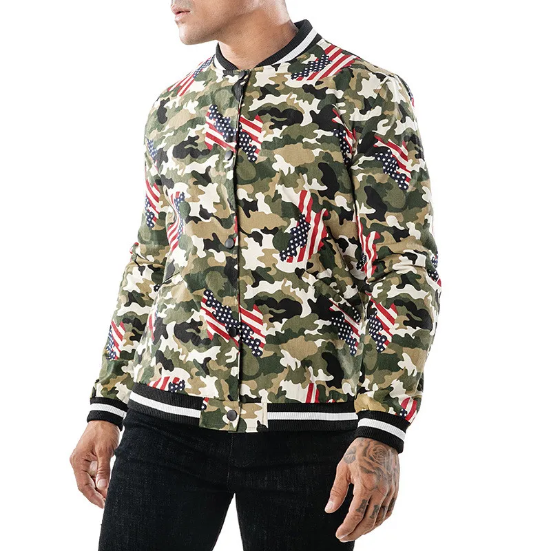 Мужская повседневная куртка бомбер с цветочным принтом осень 2018 Jaqueta masculino