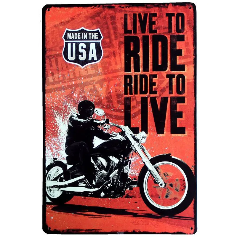 Rod Retro Plaque Tin Sign Art Wall Decor Garage House Cafe Bar Vintage Metal Signs Last Stop Iron Poster Pictures 20*30cm | Дом и сад