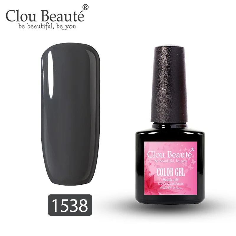 Clou Beaute Гель-лак для ногтей 10 мл художественный Гель-лак для ногтей набор УФ светодиодный Полупостоянный лак белый замачивающийся дизайн Гель-лак - Цвет: 1538
