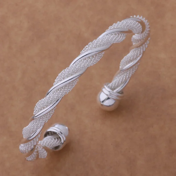Женский браслет из сетчатой проволоки серебристого цвета|jewelry pink|jewelry cablejewelri |