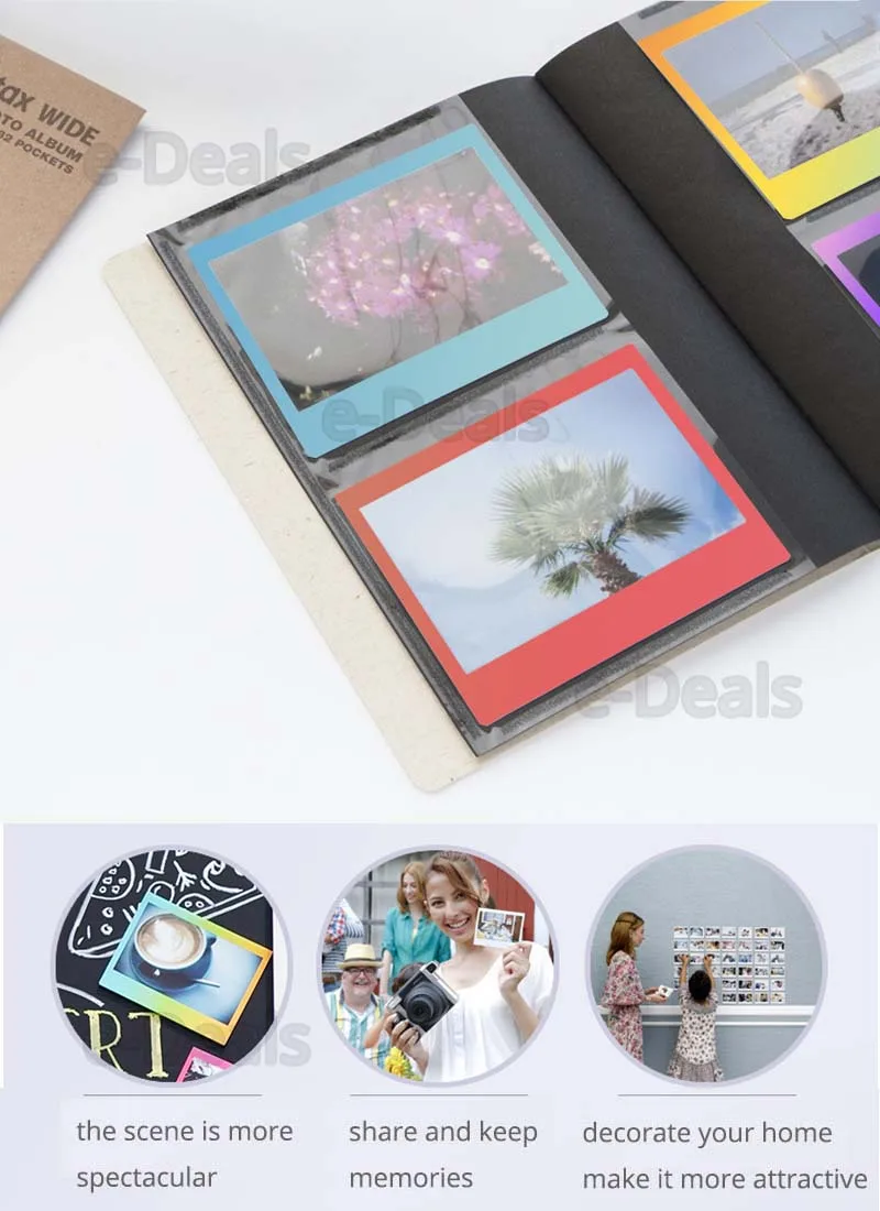 Fujifilm Instax Wide Instant Film Colorful Rainbow Photo Paper for FUJI 210 300 Camera | Электроника