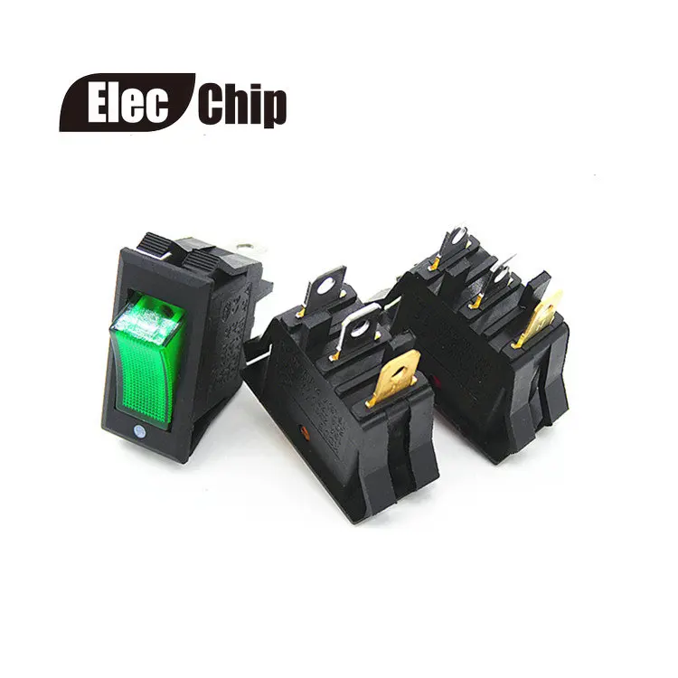 5 шт./лот KCD6 AC 15A/250V 20A/125V ВКЛ ВЫКЛ 2 положения SPST Лодка кулисный переключатель 3