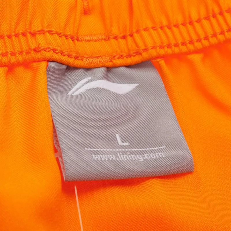 Li-Ning мужские футбольные серии для соревнований, нижняя часть, Стандартная посадка, полиэстер, подкладка, дышащие спортивные шорты AAPK349 0000