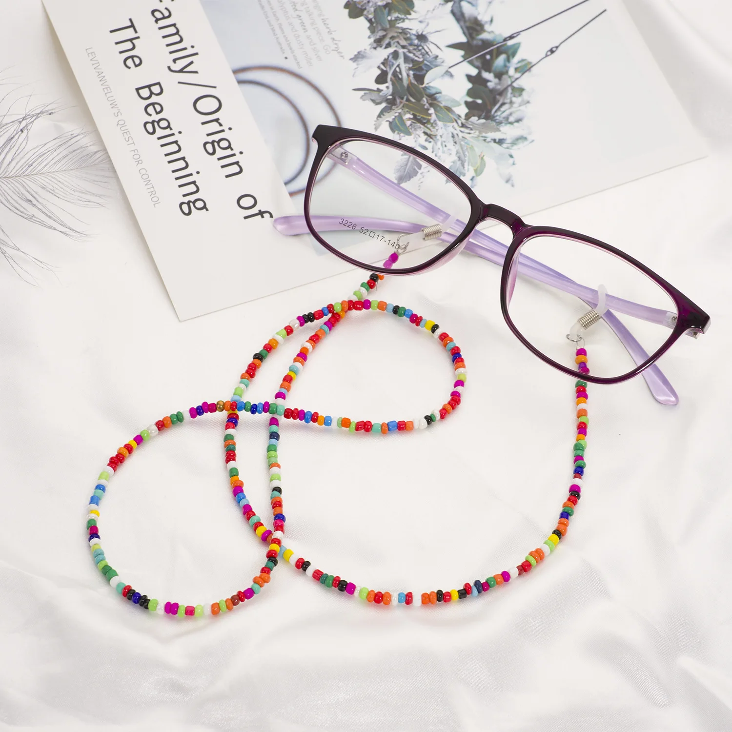 Женское искусственное стекло стеклянные цепочки подвесные солнцезащитные очки