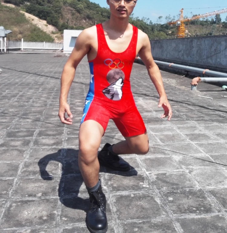 Badiace волк плотно Борьба из джерсовой ткани детский тренажерный зал Мощность Вес