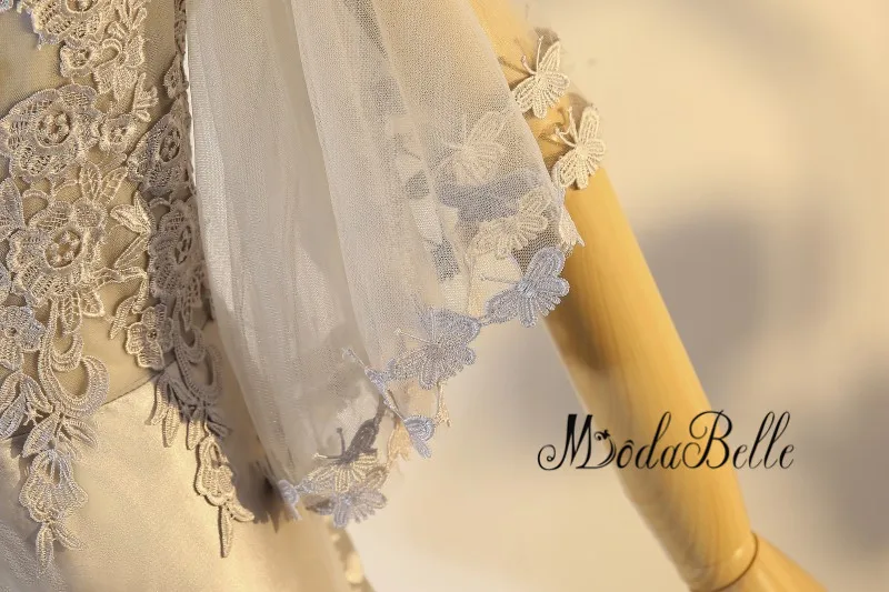 Modabelle/элегантное кружевное платье для выпускного вечера с бабочками серые