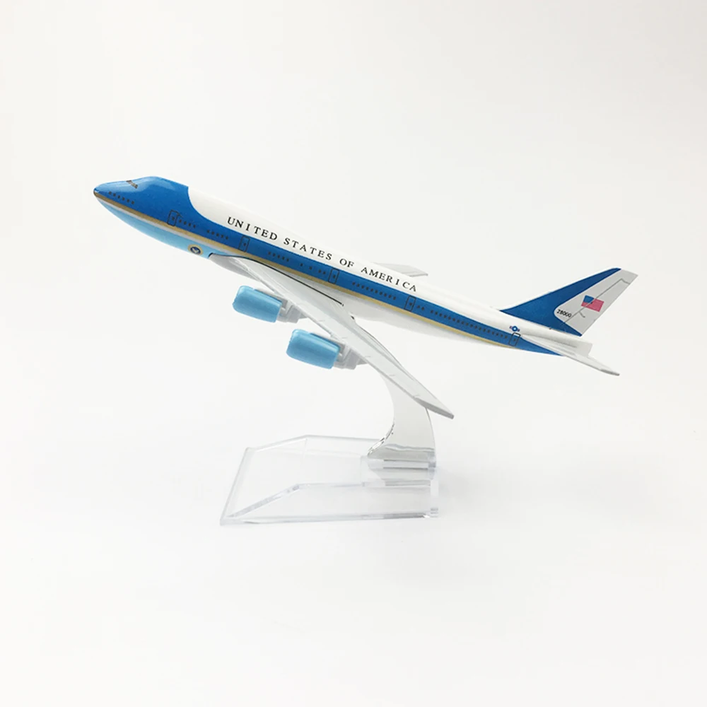 Летательный аппарат в масштабе 1/400 Боинг 747 ВВС One 16 см модель самолета из сплава