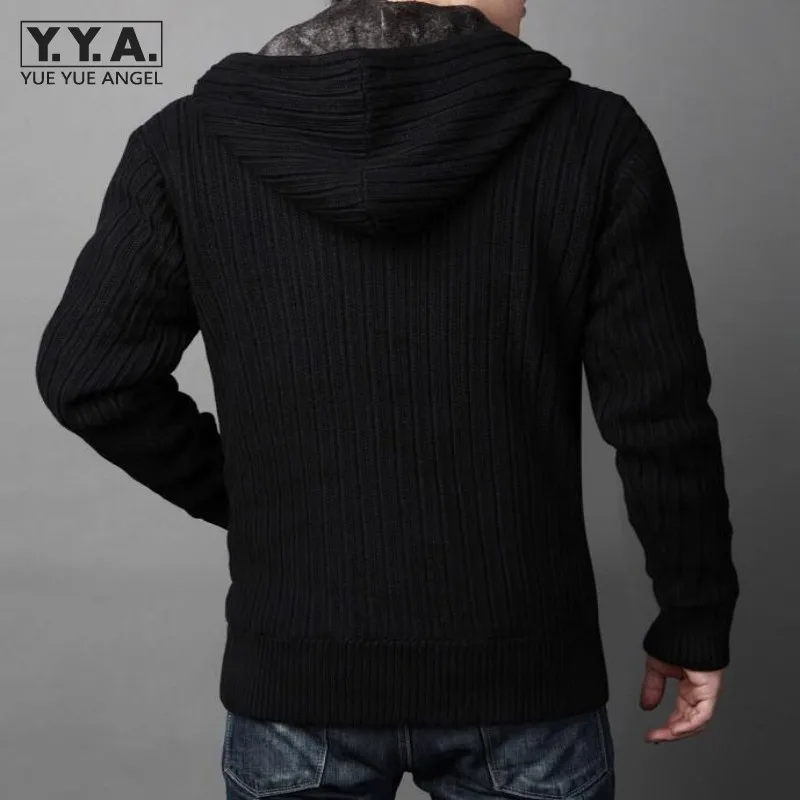 Новое поступление мужские кардиганы свитера повседневные на молнии с капюшоном