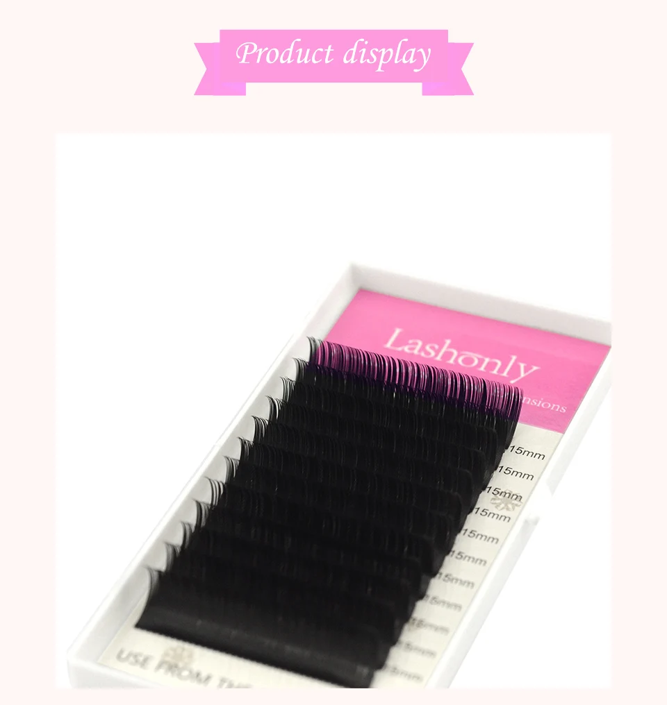 Lashonly 12 рядов искусственной норки отдельных наращивания ресниц Maquiagem Cilios для профессионалов мягкая норка реснички по Qeelasee