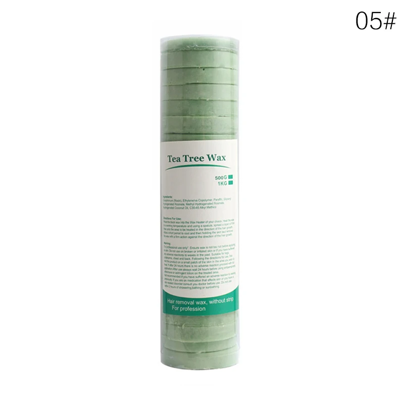 Tea Tree 500 г безболезненный депилятор, воск, без полосок, горячая пленка, твердый бразильский воск, крем для удаления волос на теле для женщин и мужчин, TSLM2 - Цвет: Tea Tree