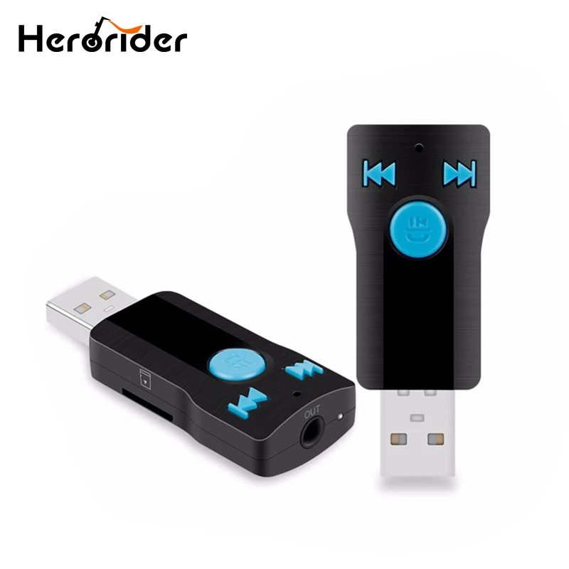 USB Bluetooth музыкальный приемник аудиоадаптер 3 5 мм стерео выход встроенный микрофон
