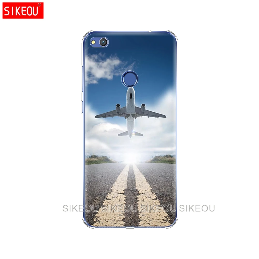 Силиконовый чехол для телефона Huawei P20 P7 P8 P9 P10 Lite Plus Pro 2017 p smart 2018 Aircraft sky