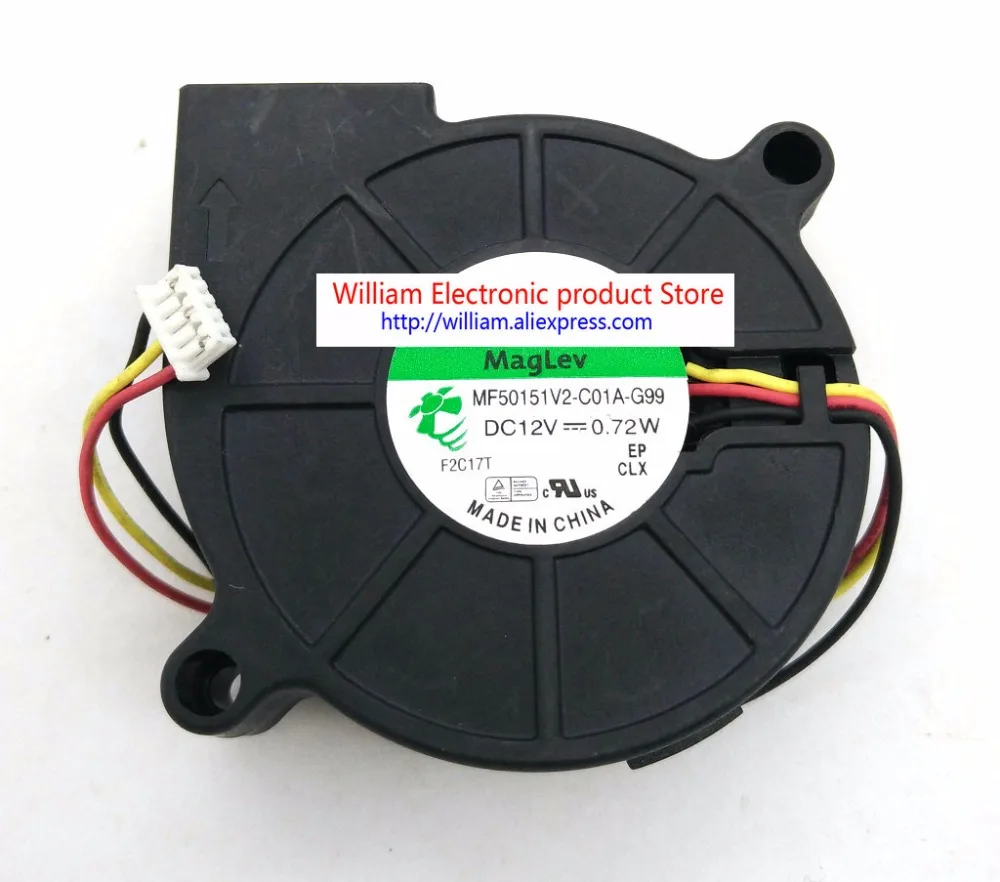 Оригинальный MF50151V2 C01A G99 DC12V 0 72 W 50x15 мм 3 линии 4Pin нагнетательный вентилятор