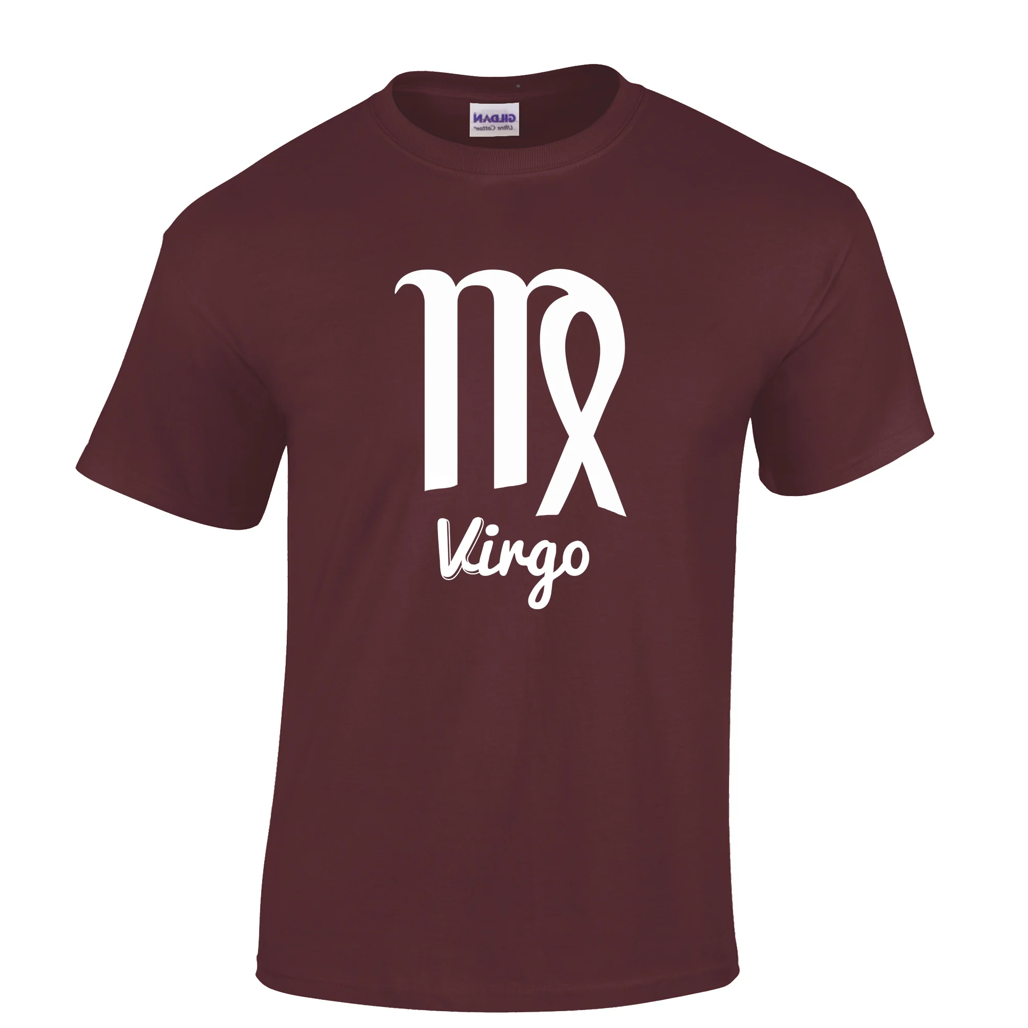 Зодиака дева Звезда Новая Мода Бренд Мужской Одежды Сплошной Цвет Короткий