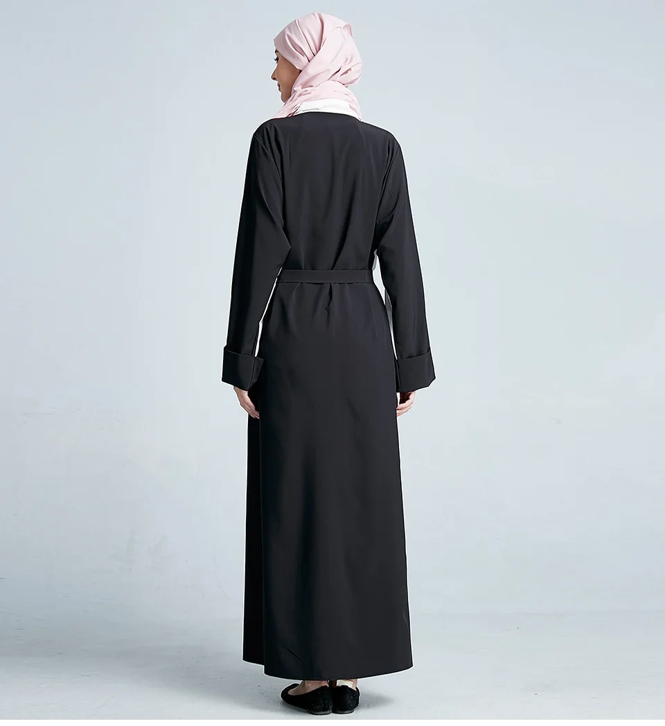 Мусульманское abaya Бисероплетение кардиган Макси платье открытая стежка длинные халаты кимоно Рамадан мусульманская одежда услуги поклонения оптом