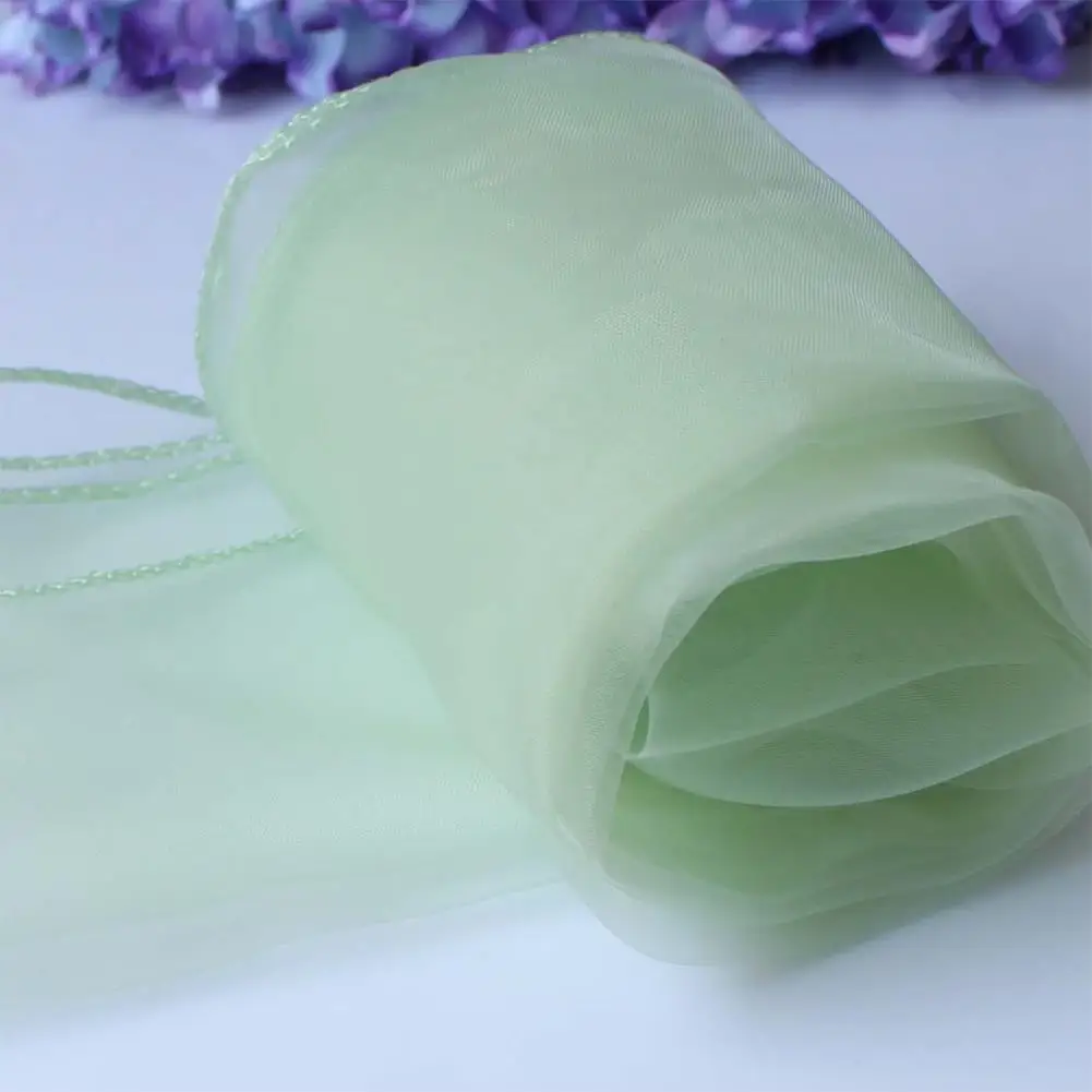 Apple Green WITUSE настольная дорожка 30x275 см из прозрачной органзы настольная дорожка Свадебная вечеринка украшение дома поставка для украшения стола - Цвет: Apple Green