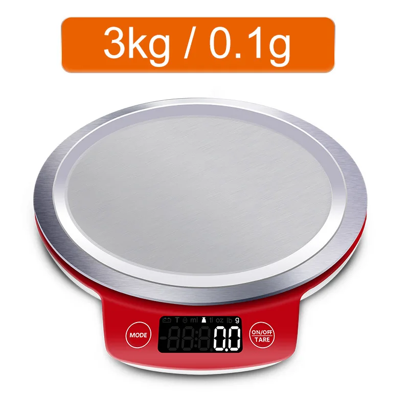 3000x0.1g Кухонные мини-весы, цифровые граммовые электронные инструменты для измерения баланса металла, паллет, еда, диета, точный ЖК-дисплей 5 кг/1 г - Color: 3000x0.1g