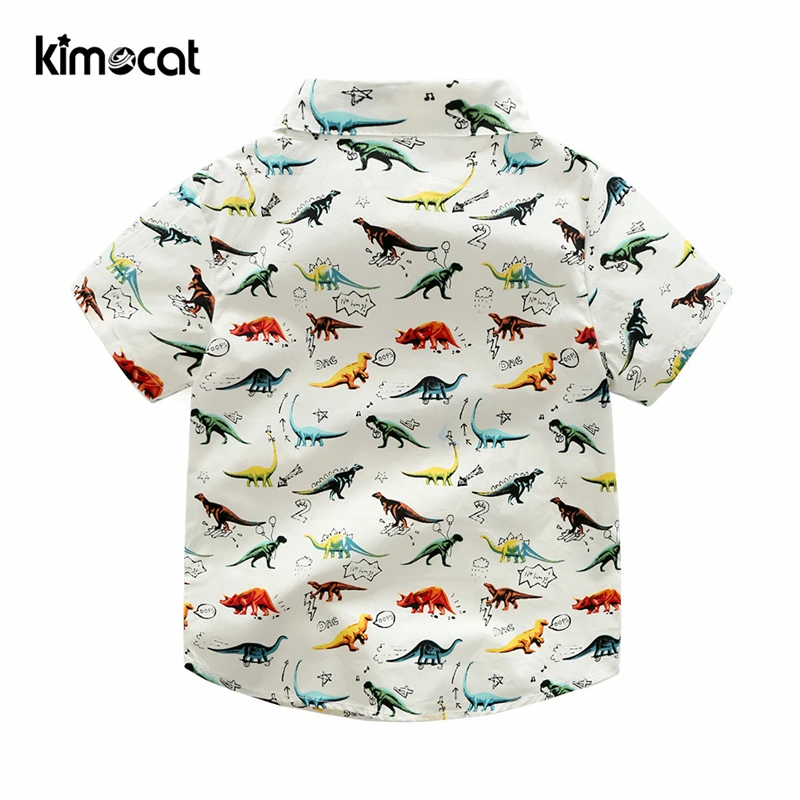 Весенне-осенняя одежда Kimocat для маленьких мальчиков рубашки с длинным рукавом