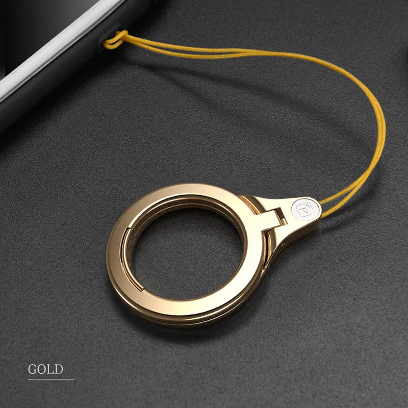 Gold Подвесной чехол с пряжкой и кольцом, простое кольцо, подставка для мобильного телефона, держатель для Xiaomi/huawei/iPhone/всех смартфонов - Цвет: Gold