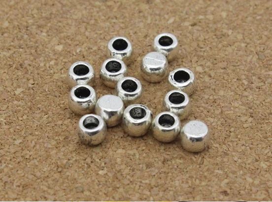 Металлические Античные бронзовые/серебристые кожаные наконечники для шнура F1563