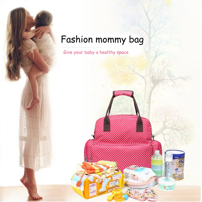 Большая емкость Детские Пеленки сумки на плечо Мумия сумка Младенческая пеленки