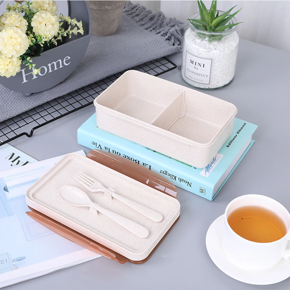 Hoomall пшеничная соломенная коробка для обеда микроволновая печь Bento качественная детская портативная еды