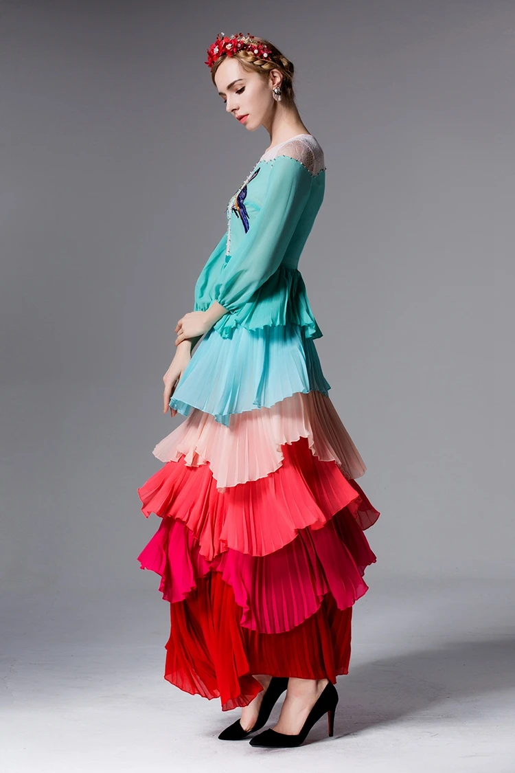 Элегантное платье с вышивкой 2018 женская одежда рукав фонарик сексуальное