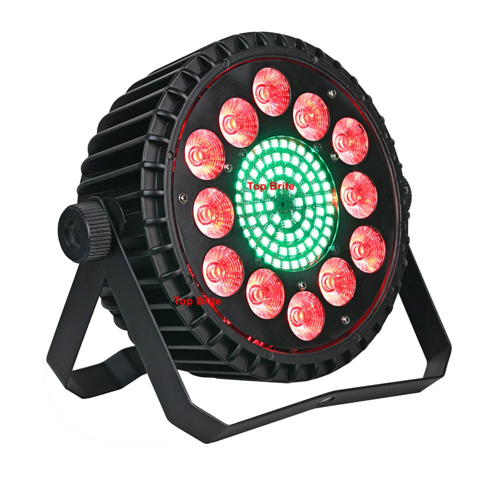 4 шт. алюминиевый корпус светодиодный Par 12X10W RGBW Quad Color LED Flat Светильник DMX Strobe