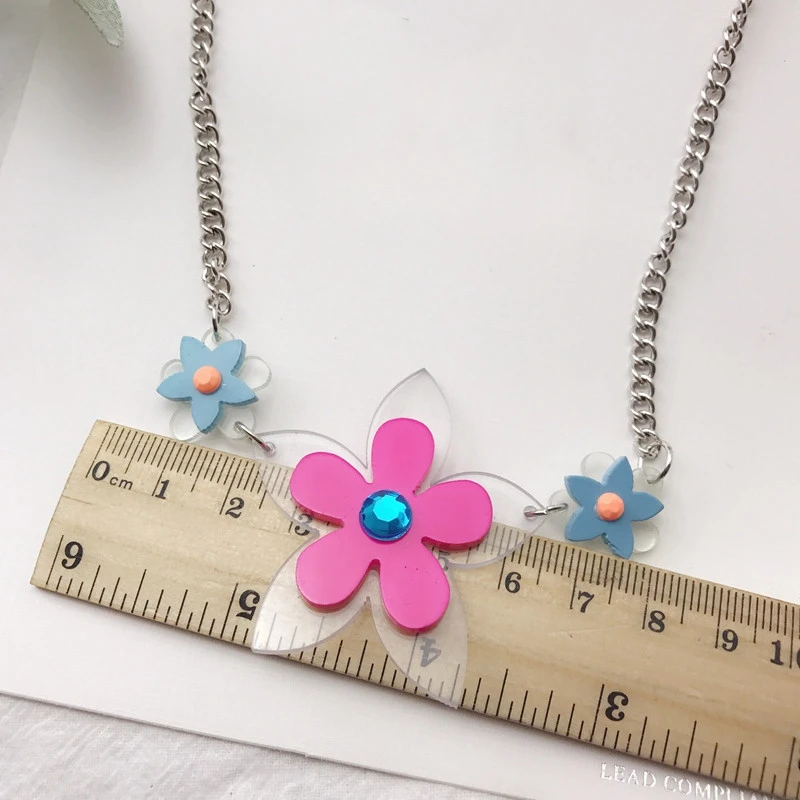 Блестящее цветное цветочное украшение ожерелье-чокер для женщин Горячая