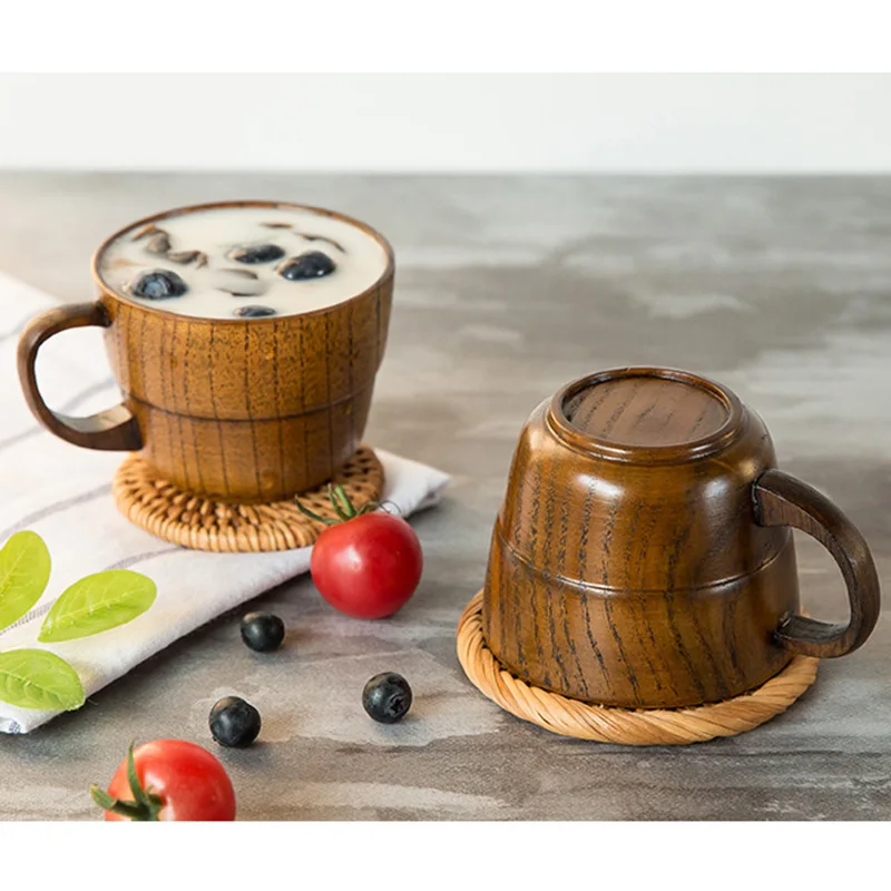 Экологичные примитивные деревянные чайные чашки ручной работы ююба из