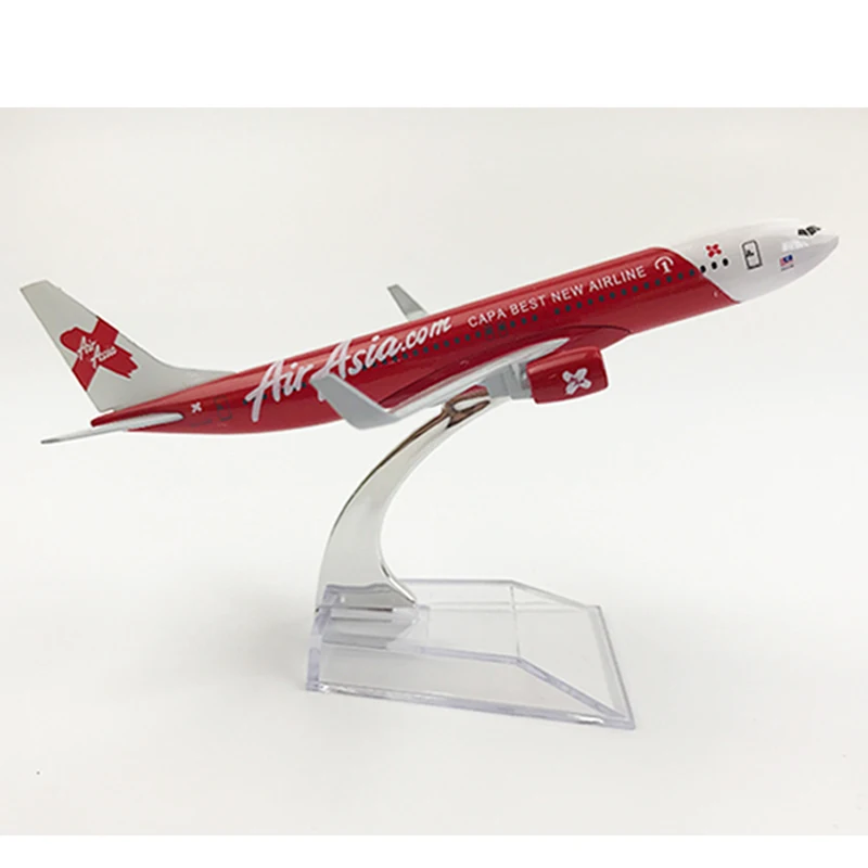 AirAsia Boeing 737 самолет 16 см металлический сплав литья под давлением 1:400 игрушечные модели самолетов для детей модель аэроплана MX22