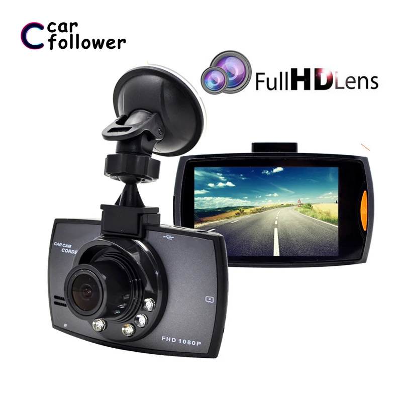 Автомобильный видеорегистратор Full HD 1080P с IPS экраном 2 7 дюйма двумя объективами и