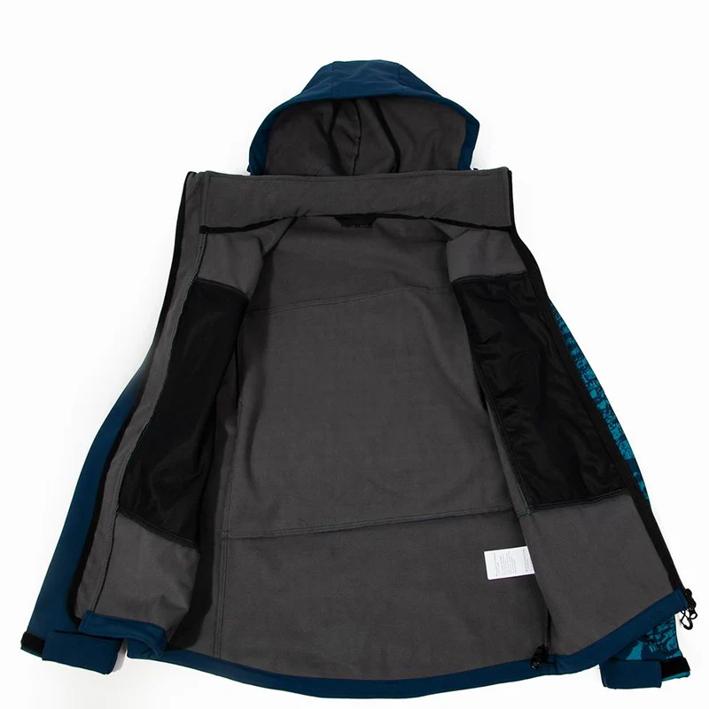 Мужская зимняя флисовая куртка с капюшоном и логотипом на заказ|Походные куртки|