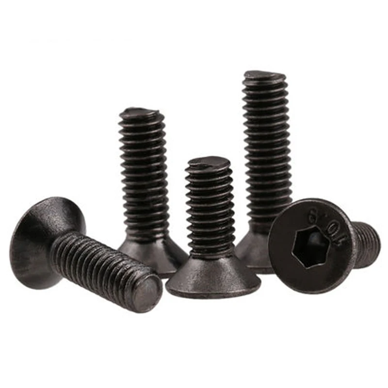 10Pcs M6 10.9 grade nickel countersunk head Hexagon screw Length 10mm-30mm black | Обустройство дома
