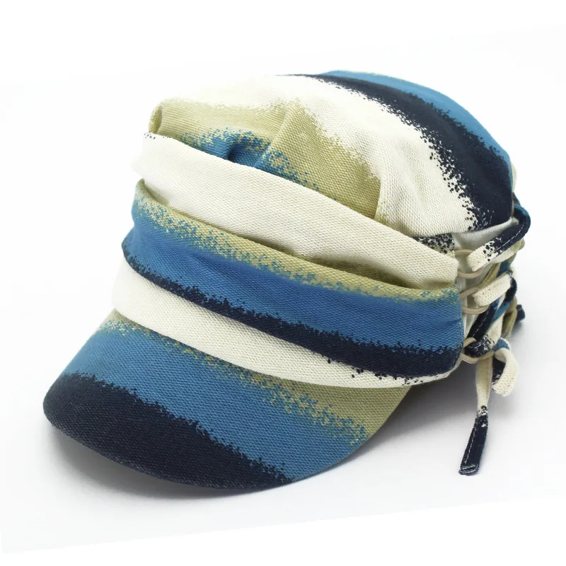 Модная хлопковая шапка женская вязаная зимняя новая теплая с принтом для пары |