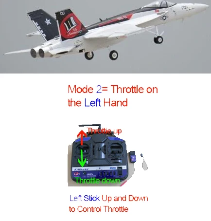 Red Mode 2 Окончательного Би Электрический радиоуправляемый самолет F18 64 мм дрона RTF без Батарея - Цвет: Red Mode 2