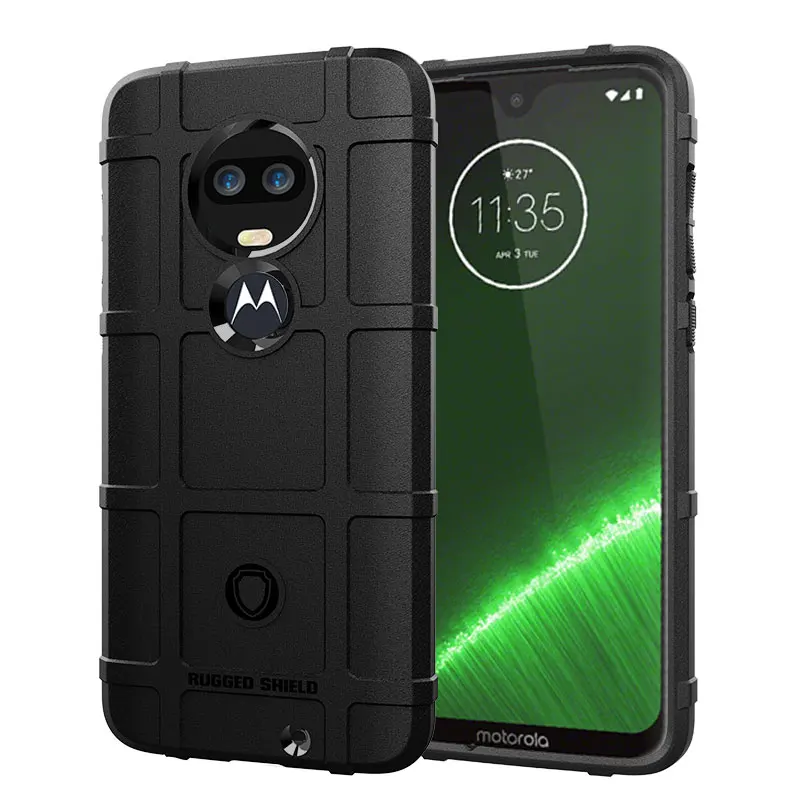 Противоударный чехол s для Motorola Moto G6 Plus G7 Play power P40 Play P30 одна версия Z3 Z4 Play чехол противоударный защитный чехол - Цвет: Black