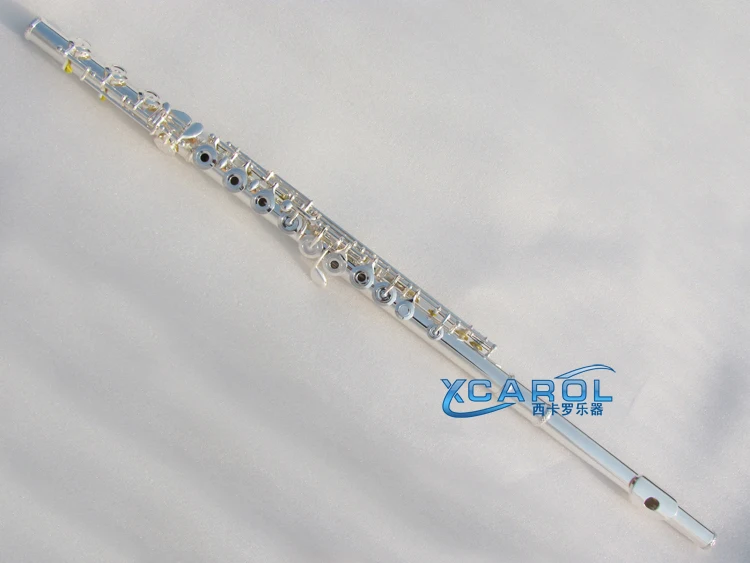 Серебряный Новый флейта 17 отверстие с открытым отверстием мощный звук
