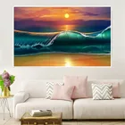 Картина с морской волной настенное искусство, огромный Современный Морской Декор, холст, напечатанные настенные картины для гостиной, домашний декор, украшения