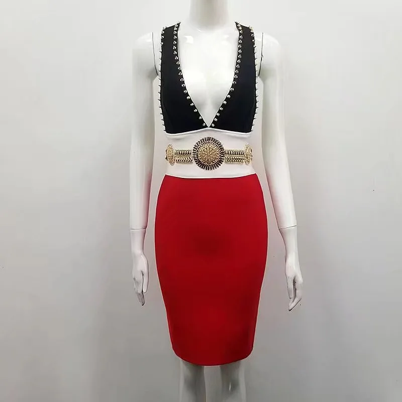 Осеннее Сексуальное Женское Платье с открытой спиной и v-образным вырезом