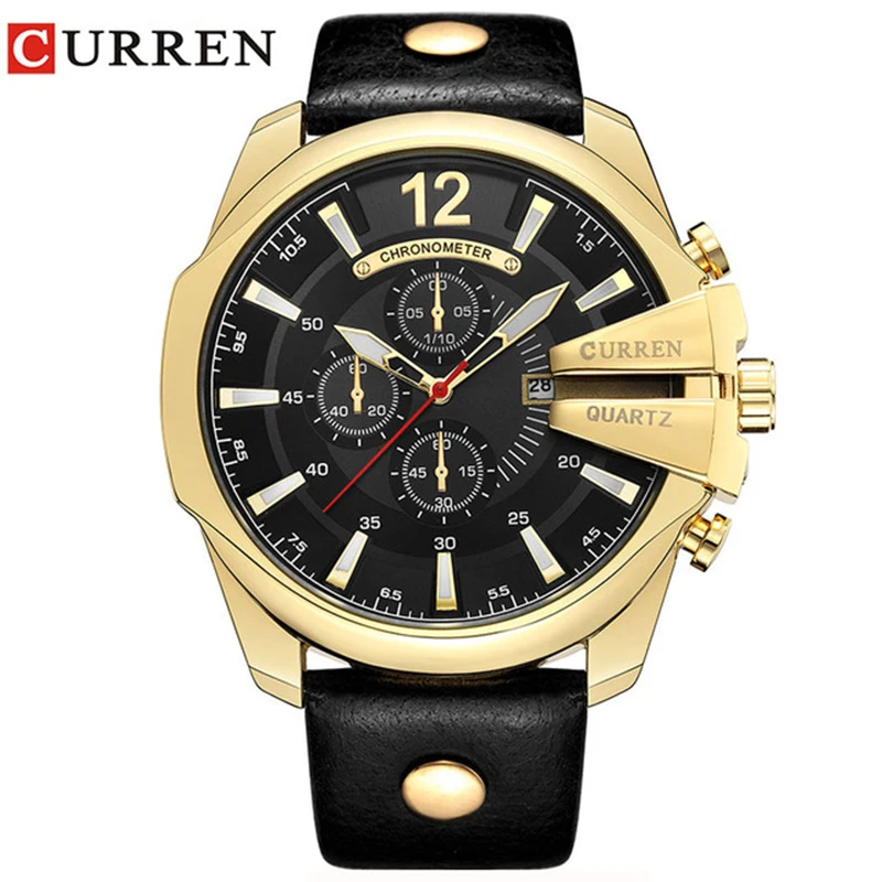 Часы CURREN Мужские кварцевые золотистые 8176|watch brand|watch brand menwatch men |