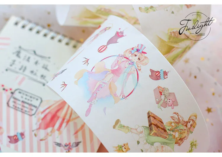Теплый Девушка васи лента милый Magic Girl DIY Дневник стикеры для украшения альбома