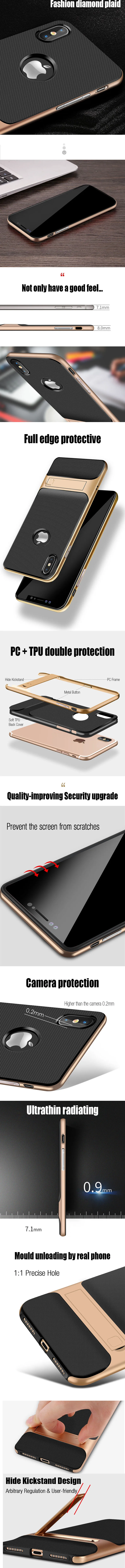 Чехол для мобильного телефона, чехол для IPhone X XS Max XR, роскошный силиконовый чехол 360, Защитный 3D чехол-подставка для IPhone X