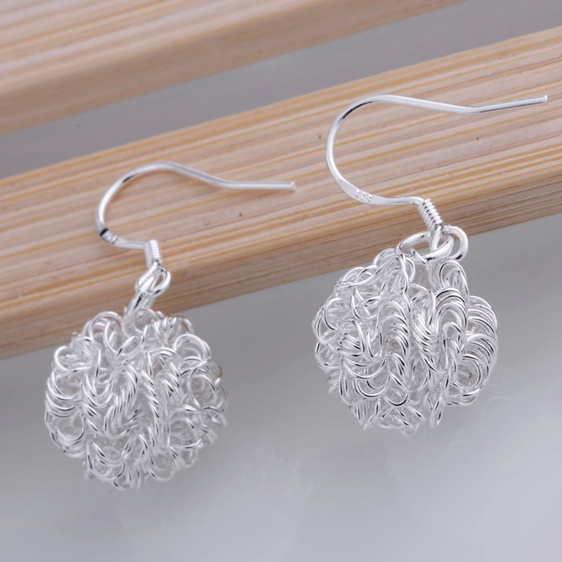 Посеребренные серьги посеребренные модные ювелирные изделия Переплетенные