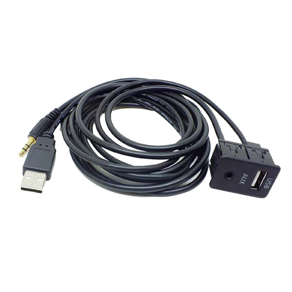 Автомобильная лодка тире папа Джек флеш крепление USB порт 3 5 мм AUX свинцовый
