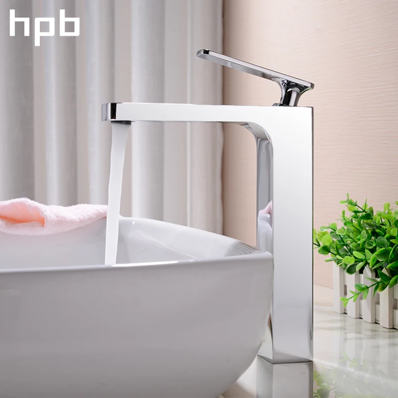 HPB квадратный стиль высокий смеситель для бассейна водопроводный хромированный