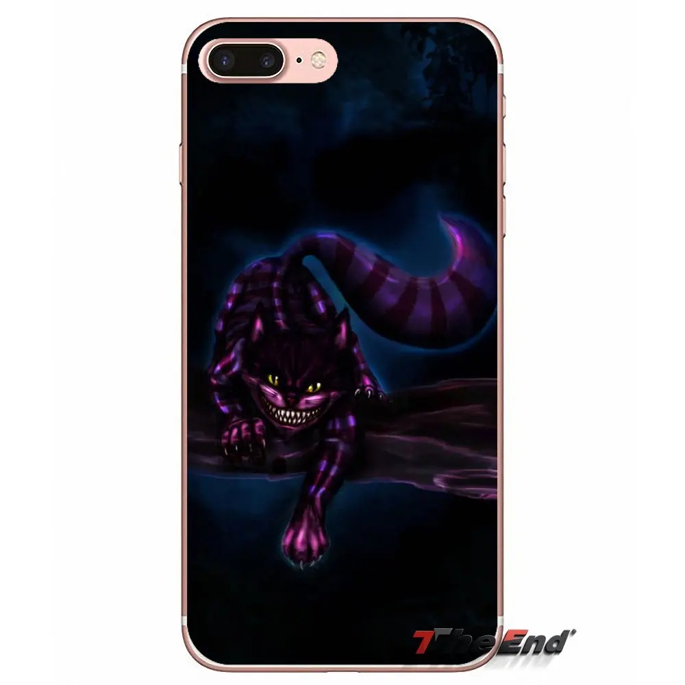 Алиса в стране чудес космический Чеширский чехол для Apple iPhone X 4 4S 5 5S SE 5C 6 6S 7 8 Plus 6Plus