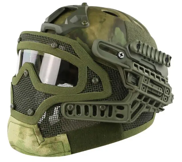 FG Армейский Военный Тактический шлем G4 система Casco страйкбол шлем спортивные аксессуары Пейнтбол Полнолицевая защитная маска для лица шлем - Цвет: FG