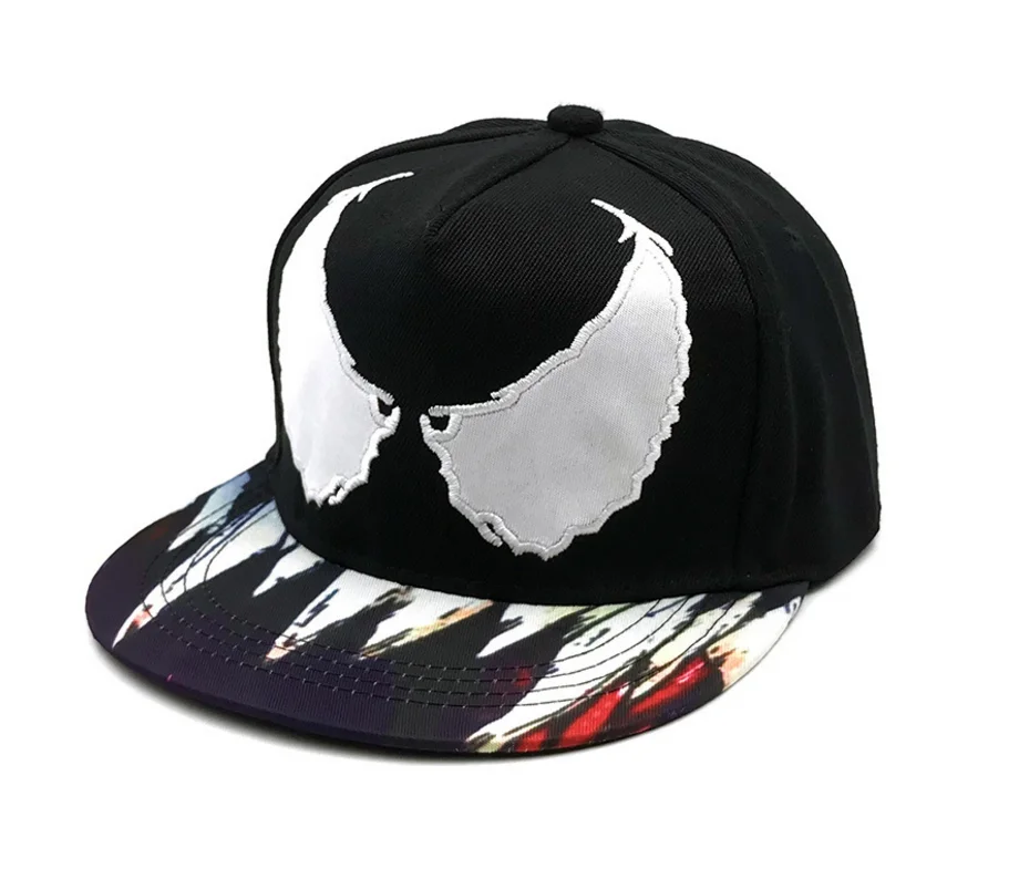 Веном Косплей бейсбольная кепка большие глаза вышивка хип хоп Уличная плоская